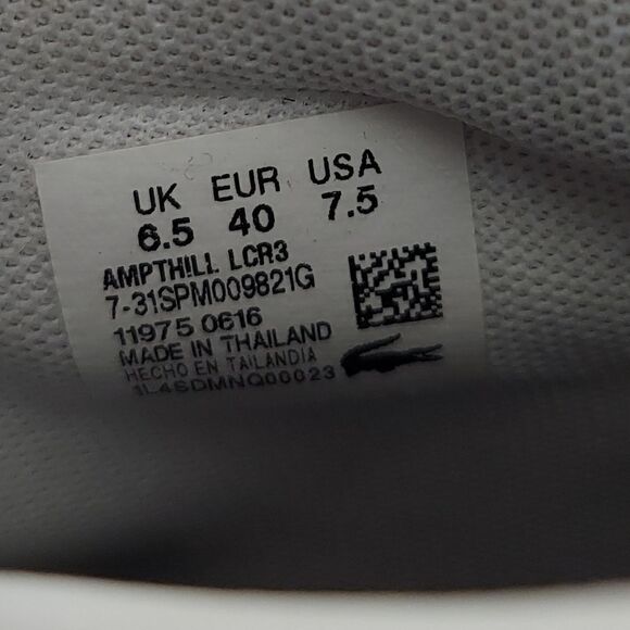 Lacoste Men's Ampthill Leather High Top Sneaker 7.5 - Picture 12 of 12